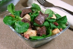 Salad with gluten-free croutons